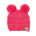 New Candy Pink | Newborn - 12 Month C.C® Baby Beanie Yarn Pom Pom Hats