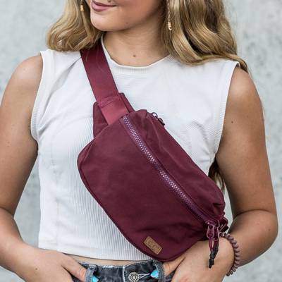 C.C� Zipper Fanny Pack Belt Bag, One Size