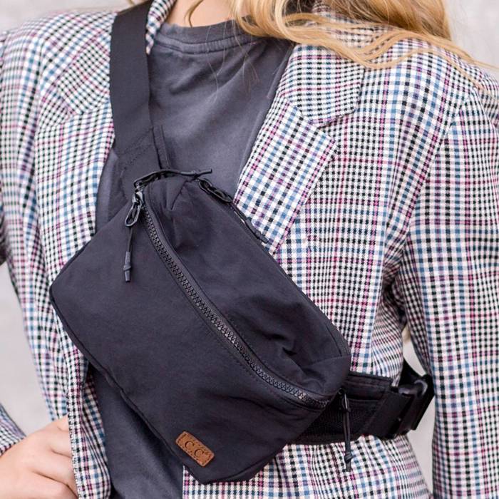 C.C� Zipper Fanny Pack Belt Bag, One Size