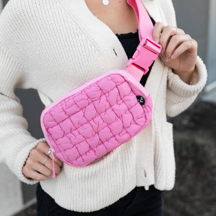 C.C� Quilted Puffer Fanny Pack, Adjustable