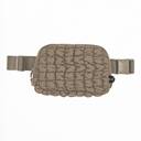 Taupe C.C� Quilted Puffer Fanny Pack, Adjustable