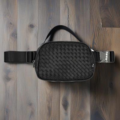 C.C� Vegan Leather Woven Fanny Pack