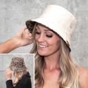Dark Beige - Youth - Adult C.C� Leopard Bucket Hat, Reversible