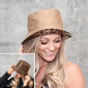 C.C� Leopard Bucket Hat, Reversible