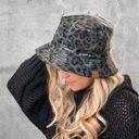 Grey - Youth - Adult C.C� Leopard Bucket Hat, Reversible