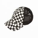White - Youth - Adult C.C� Checkered Ponytail Hats Criss Cross Style Women Cap