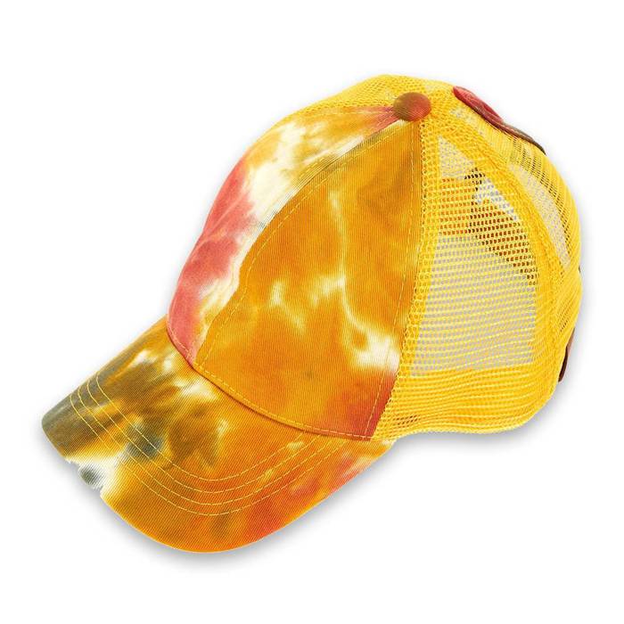 C.C® Beanie Diamond Dyed Messy Bun Pony Cap Adjustable Trucker Hats