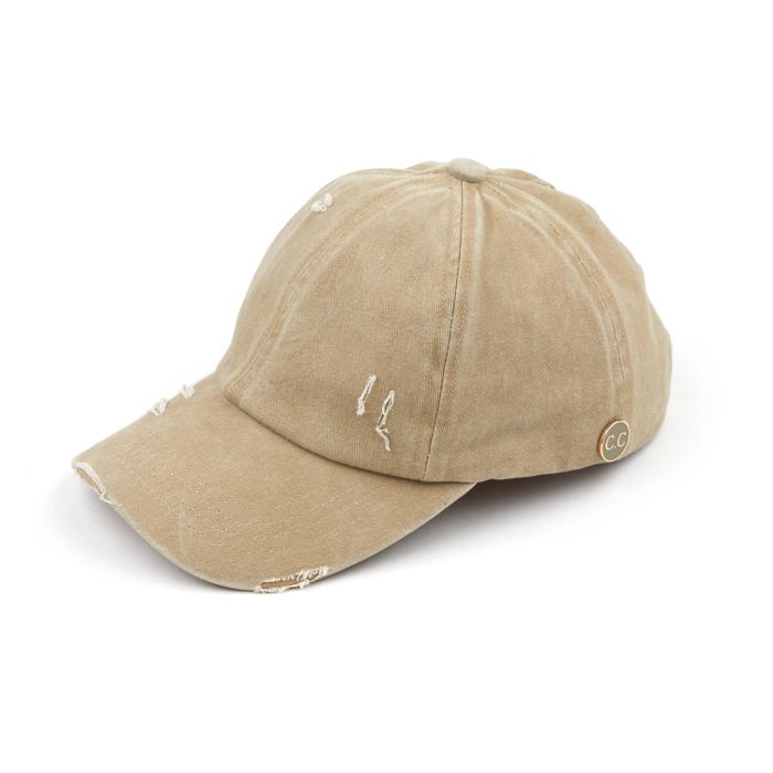 C.C� Cotton Ponytail Criss Cross Caps