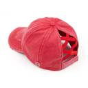 Red C.C� Cotton Ponytail Criss Cross Caps