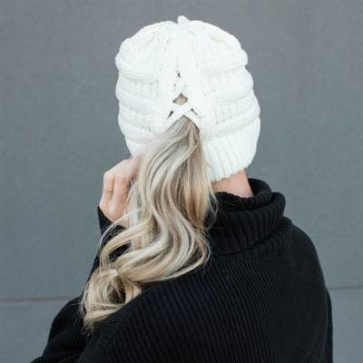 C.C® Beanie Criss-Cross Pony Hats