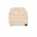 Almond C.C® Beanie Criss-Cross Pony Hats