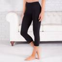 Black - Pant Size 0-8 Capri Leggings Casual and Workout