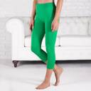 Green - Pant Size 0-8 Capri Leggings Casual and Workout