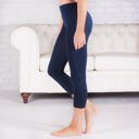 Navy - Pant Size 0-8 Capri Leggings Casual and Workout
