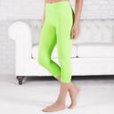 Neon Lime - Pant Size 0-8 Capri Leggings Casual and Workout