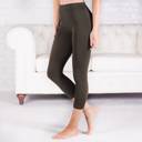 Olive - Pant Size 0-8 Capri Leggings Casual and Workout