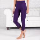 Purple - Pant Size 0-8 Capri Leggings Casual and Workout