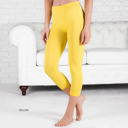 Yellow - Pant Size 0-8 Capri Leggings Casual and Workout