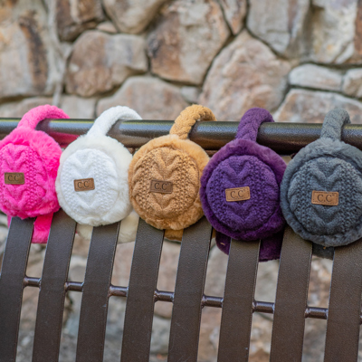 C.C� Cable Knit Earmuffs