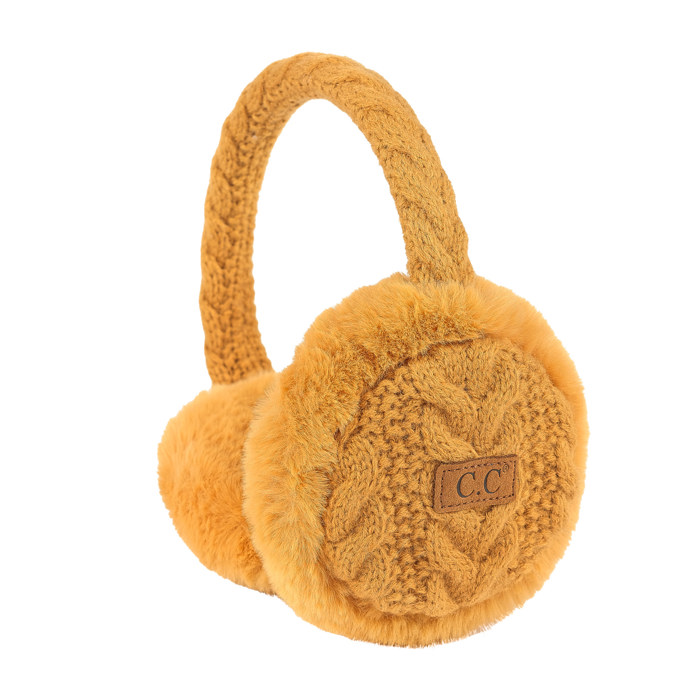 C.C� Cable Knit Earmuffs