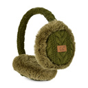 Olive C.C� Cable Knit Earmuffs