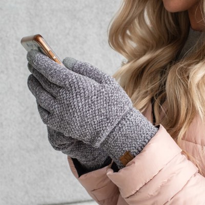 C.C® Chenille Women Unisex Touchscreen Gloves