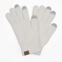 Ivory C.C® Chenille Women Unisex Touchscreen Gloves