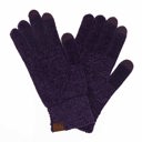 Purple C.C® Chenille Women Unisex Touchscreen Gloves