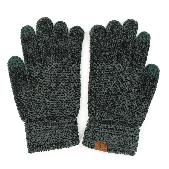C.C® Chenille Women Unisex Touchscreen Gloves