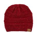 Burgundy Confetti | Youth - Adult C.C® Beanie Cozy Confetti Cable Knit Skully Hats