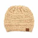 Latte Confetti | Youth - Adult C.C® Beanie Cozy Confetti Cable Knit Skully Hats