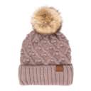 City Grey | Youth - Adult C.C® Fleece Lined Pom Beanie | Hand Crocheted Bobbles