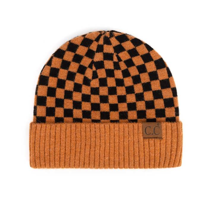 C.C® Beanie Check Pattern Hats