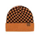 Rust | Youth - Adult C.C® Beanie Check Pattern Hats