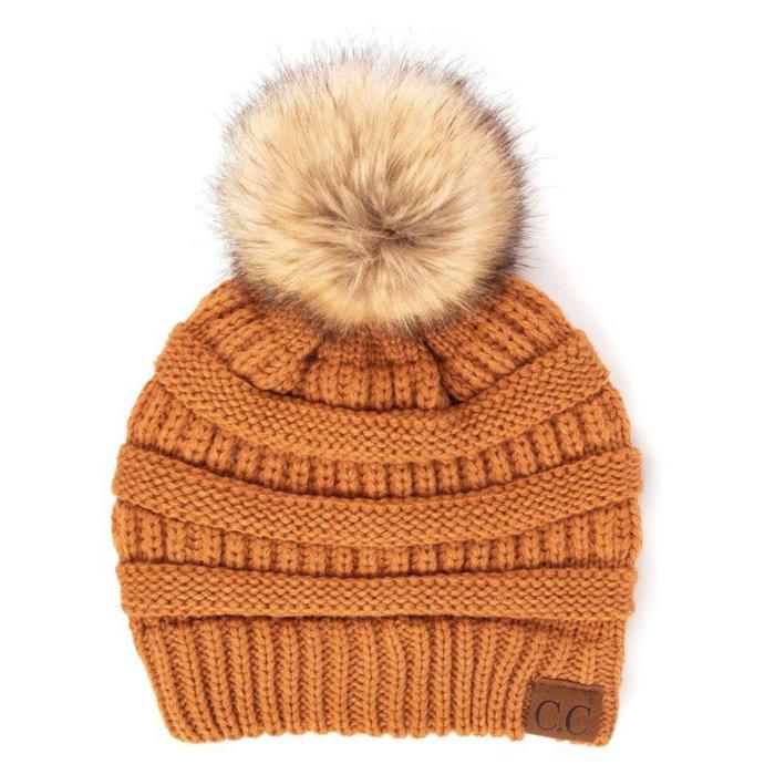 C.C® Beanie Cable-Knit Pom Accessories Hats for Gifts, Women, Teens Girls