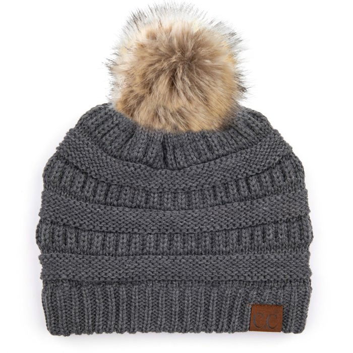 C.C® Beanie Cable-Knit Pom Accessories Hats for Gifts, Women, Teens Girls