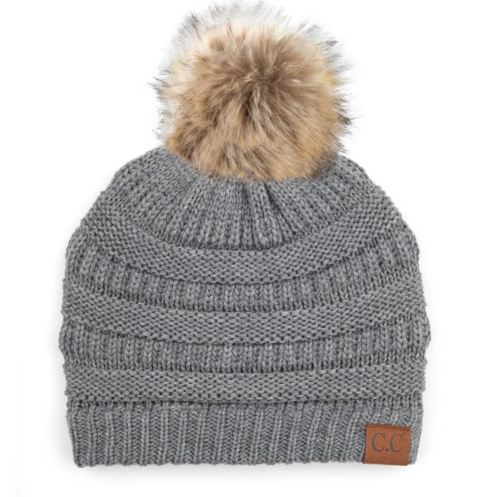C.C® Beanie Cable-Knit Pom Accessories Hats for Gifts, Women, Teens Girls
