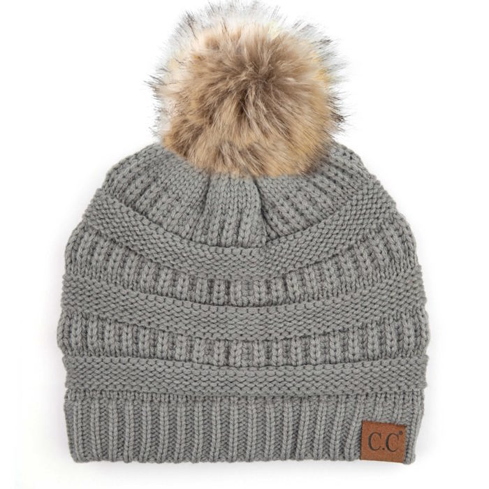 C.C® Beanie Cable-Knit Pom Accessories Hats for Gifts, Women, Teens Girls