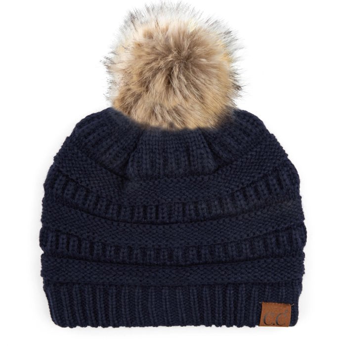 C.C® Beanie Cable-Knit Pom Accessories Hats for Gifts, Women, Teens Girls