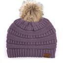 Violet C.C® Beanie Cable-Knit Pom Accessories Hats for Gifts, Women, Teens Girls
