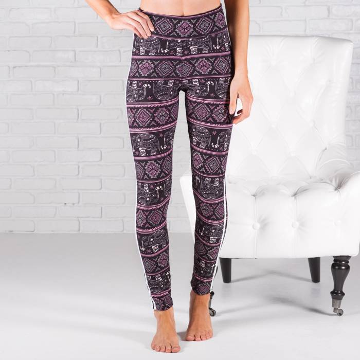 Ultra Soft Printed Leggings w/ Stripe (New Mix)
