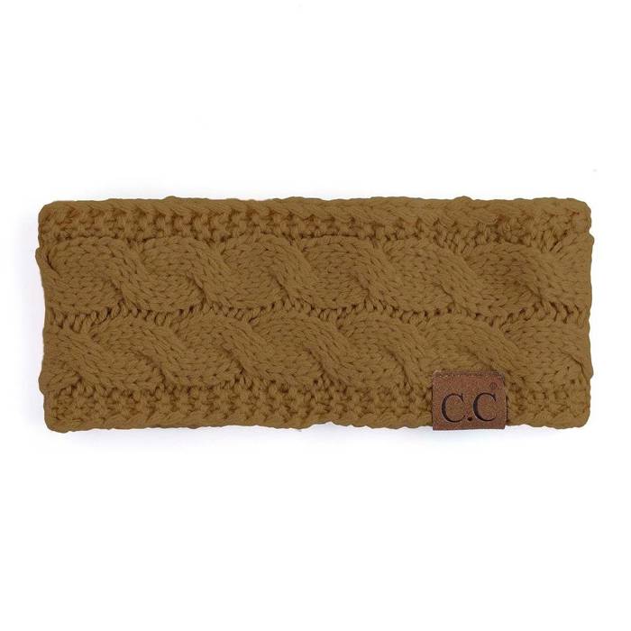 C.C® Beanie Cable-Knit Lined Head Wrap for Women Hair Accessories