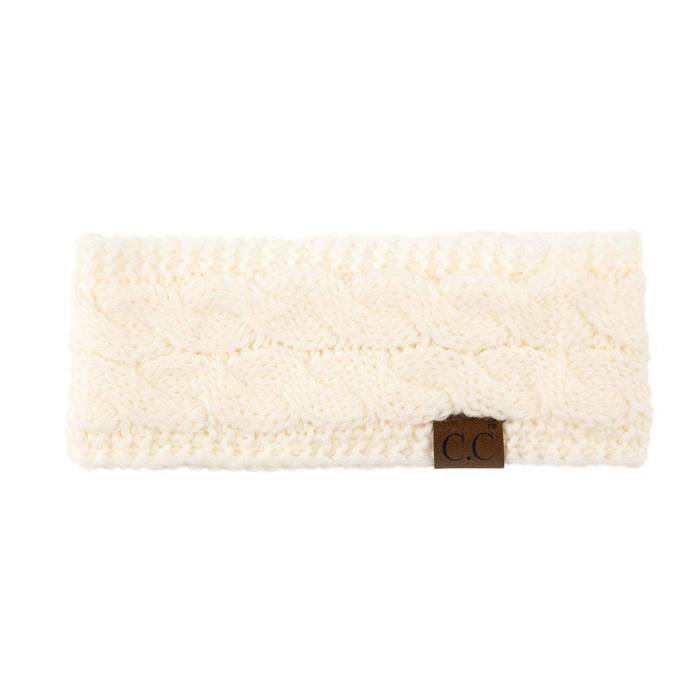C.C® Beanie Cable-Knit Lined Head Wrap for Women Hair Accessories