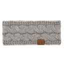 Light Grey C.C® Beanie Cable-Knit Lined Head Wrap for Women Hair Accessories