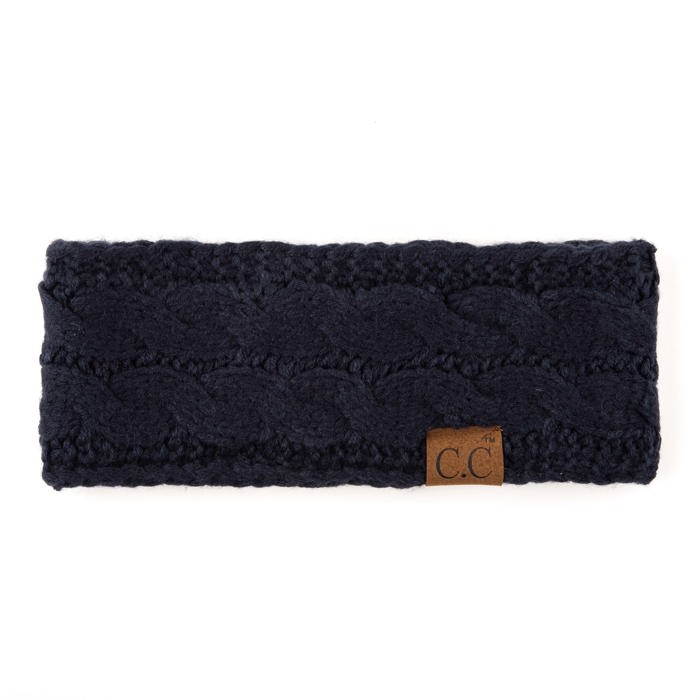 C.C® Beanie Cable-Knit Lined Head Wrap for Women Hair Accessories