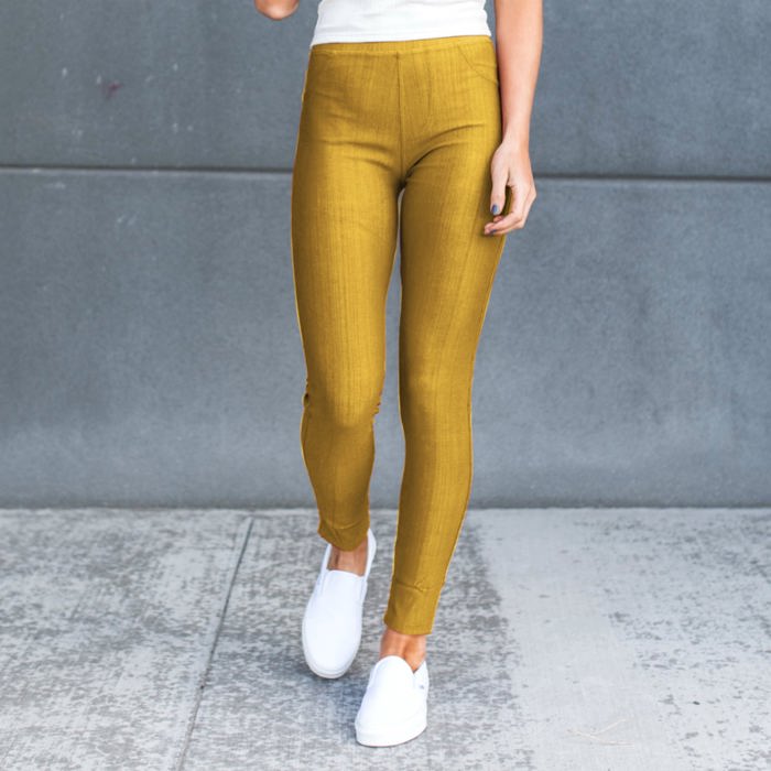 Premium Stretch Soft High Waisted Jeggings for Women - Denim Leggings - Cotton Stretch Blend - Long