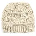Beige - Ages 1-5 C.C® Kids BeanieUnisex Cable Knit Skully Hats, Ages 1 - 5