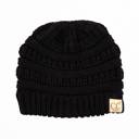 Black - Ages 1-5 C.C® Kids BeanieUnisex Cable Knit Skully Hats, Ages 1 - 5