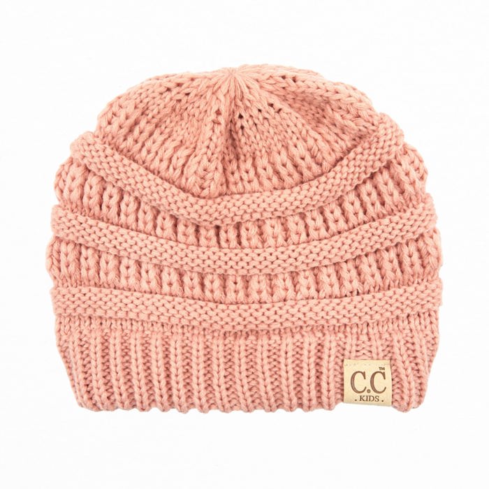 C.C® Kids BeanieUnisex Cable Knit Skully Hats, Ages 1 - 5