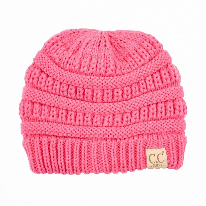 C.C® Kids BeanieUnisex Cable Knit Skully Hats, Ages 1 - 5